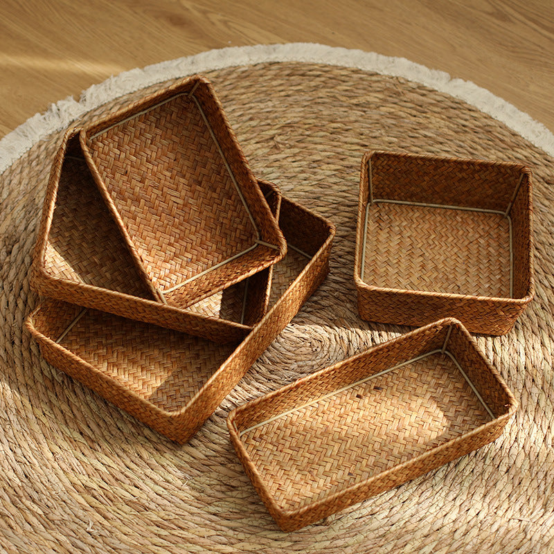 Handwoven Bamboo Storage Tray | Thrascher