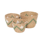 Handwoven Decoration Basket with Colorful Pattern | Thrascher
