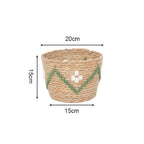 Handwoven Decoration Basket with Colorful Pattern | Thrascher