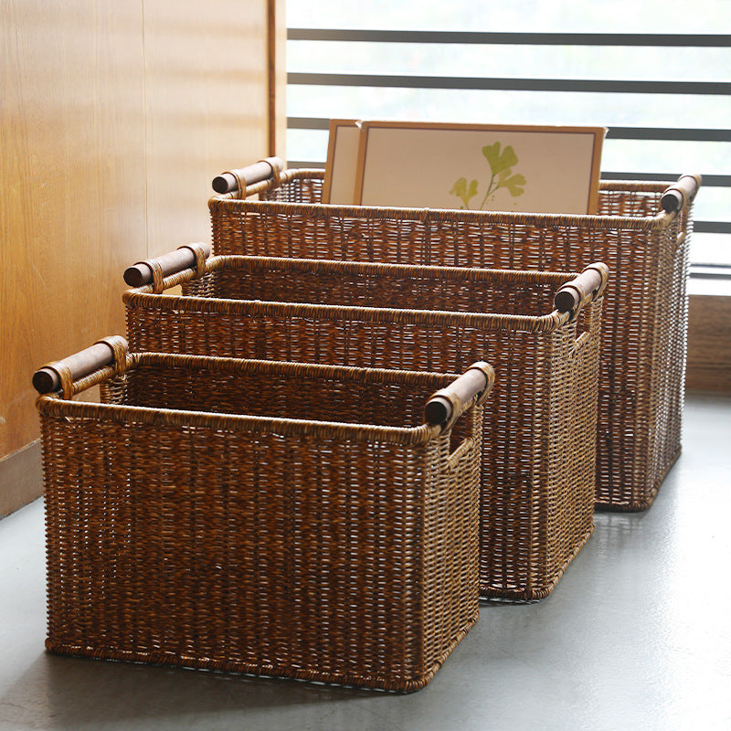 Handwoven Decorative Basket Light Brown | Thrascher