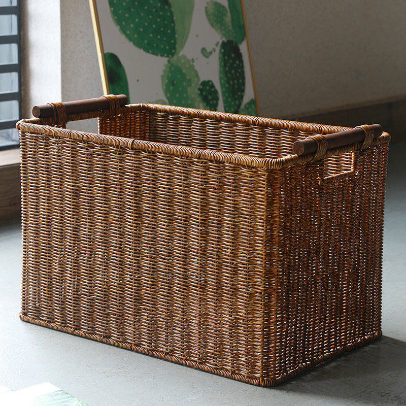 Handwoven Decorative Basket Light Brown | Thrascher