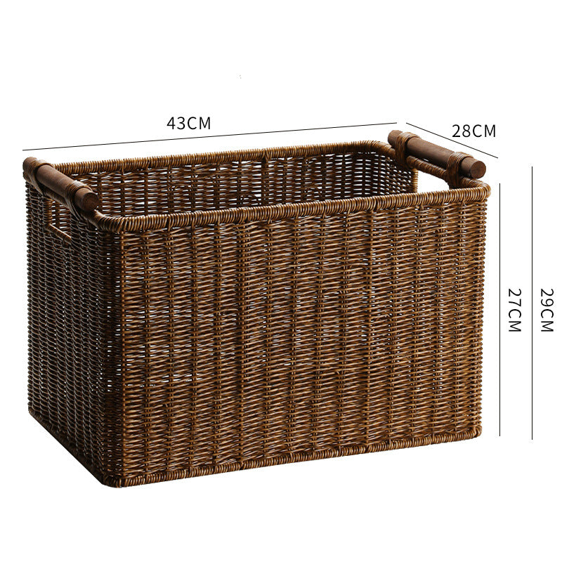 Handwoven Decorative Basket Light Brown | Thrascher