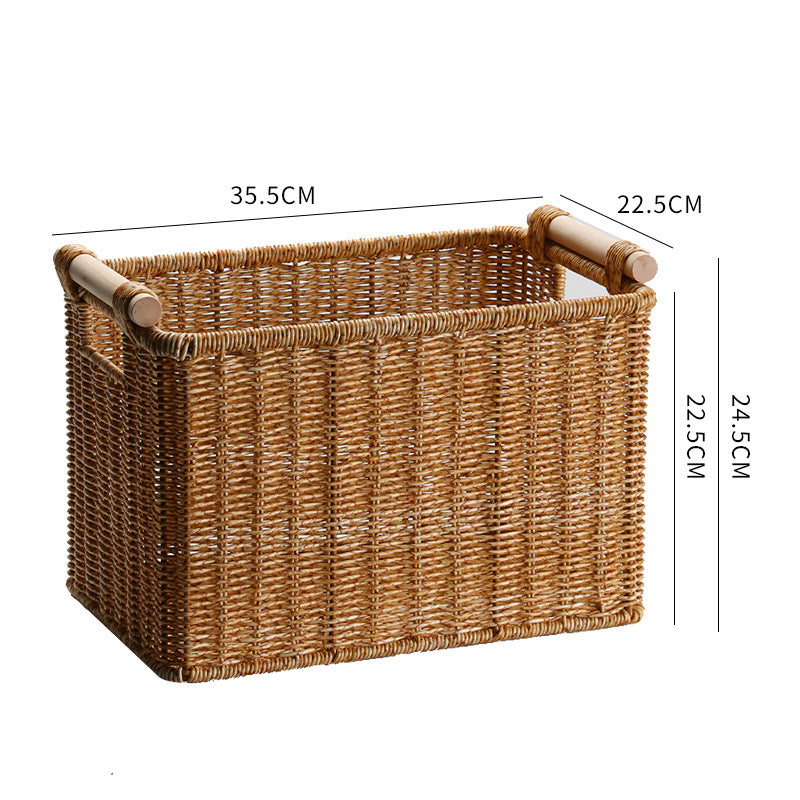 Handwoven Decorative Basket Light Brown | Thrascher
