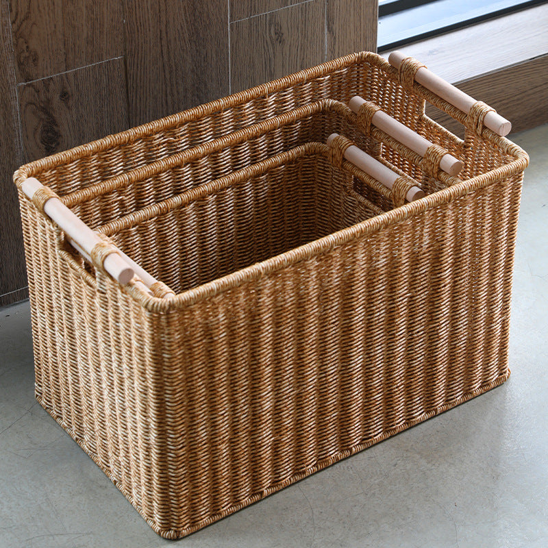 Handwoven Decorative Basket Light Brown | Thrascher