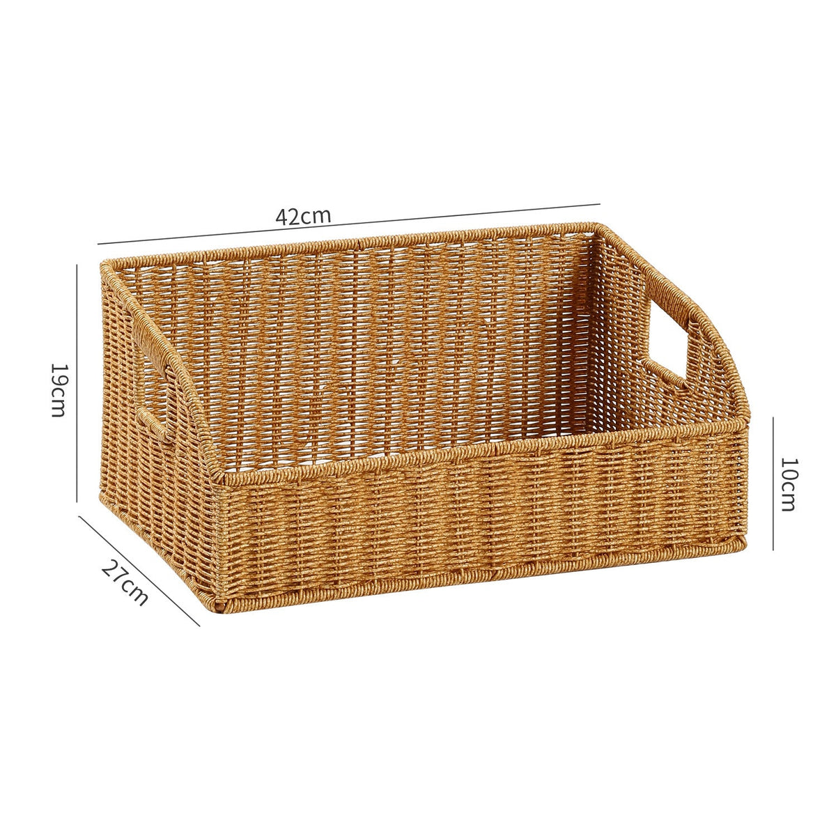 Handwoven Decorative Storage Container Light Brown | Thrascher