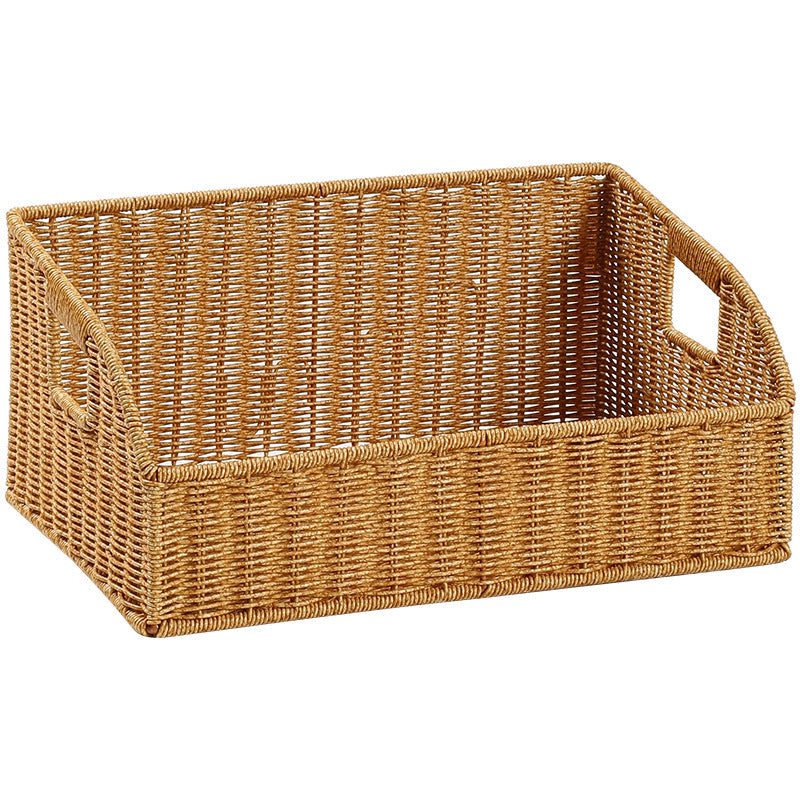 Handwoven Decorative Storage Container Light Brown | Thrascher