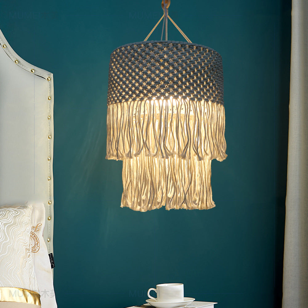Handwoven Macrame Pendant Lamp | Thrascher