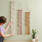 Handwoven Macrame Wall Decoration with Leaf Design | Thrascher