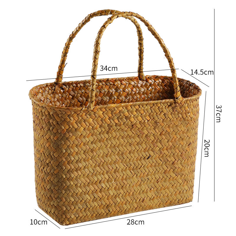 Handwoven Multi-Purpose Bamboo Storage Basket | Thrascher
