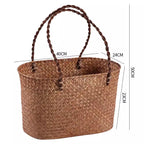 Handwoven Multifunctional Storage Basket Coffee Orange | Thrascher