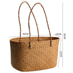 Handwoven Multifunctional Storage Basket Coffee Orange | Thrascher