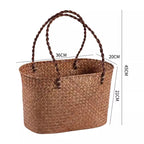 Handwoven Multifunctional Storage Basket Coffee Orange | Thrascher