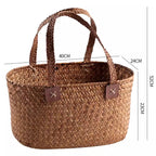 Handwoven Multifunctional Storage Basket Coffee Orange | Thrascher