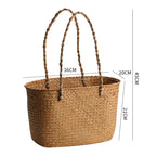 Handwoven Multifunctional Storage Basket Coffee Orange | Thrascher