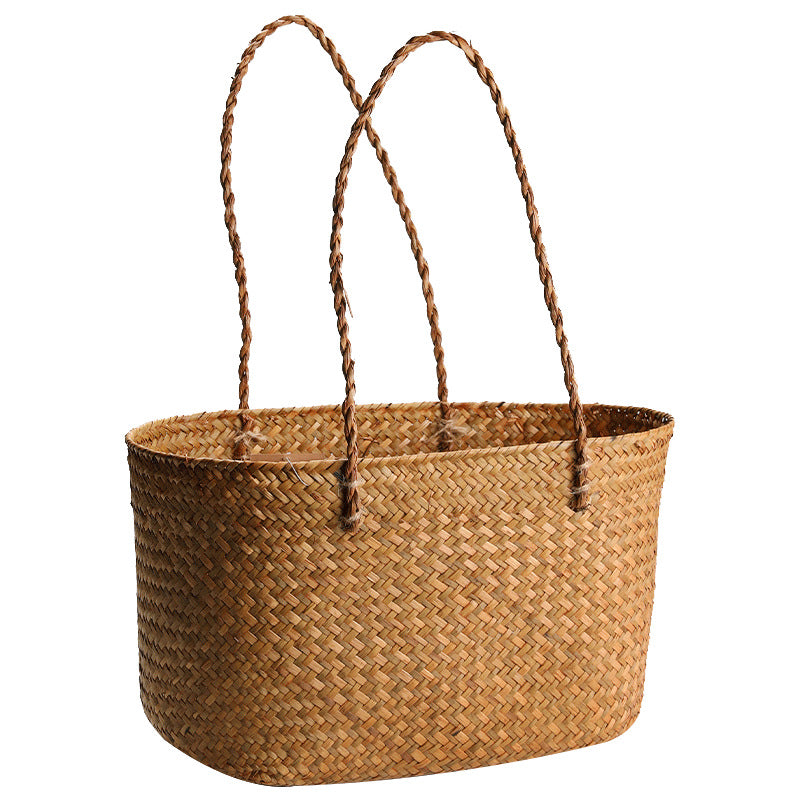 Handwoven Multifunctional Storage Basket Coffee Orange | Thrascher