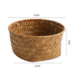 Handwoven Natural Fiber Decorative Storage Basket | Thrascher