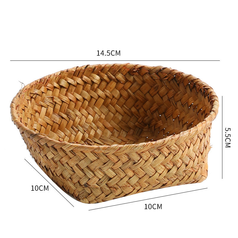 Handwoven Natural Fiber Decorative Storage Basket | Thrascher