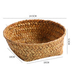 Handwoven Natural Fiber Decorative Storage Basket | Thrascher