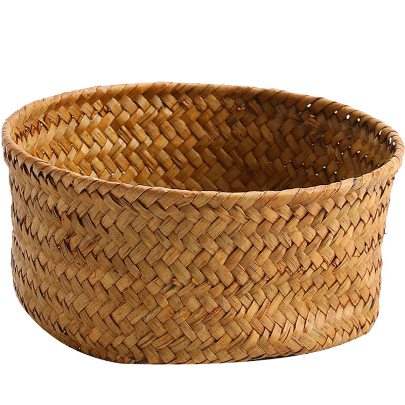 Handwoven Natural Fiber Decorative Storage Basket | Thrascher