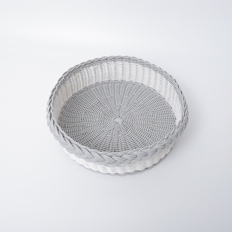 Handwoven Storage Basket with Decorative Edge | Thrascher
