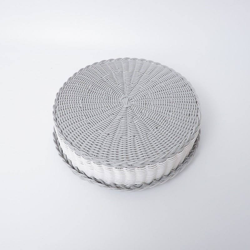 Handwoven Storage Basket with Decorative Edge | Thrascher