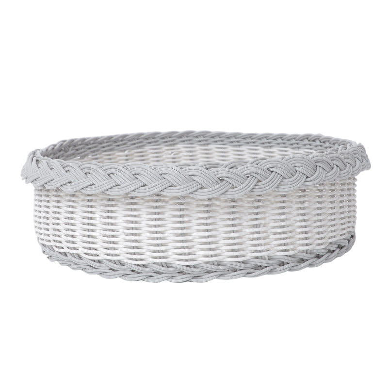 Handwoven Storage Basket with Decorative Edge | Thrascher
