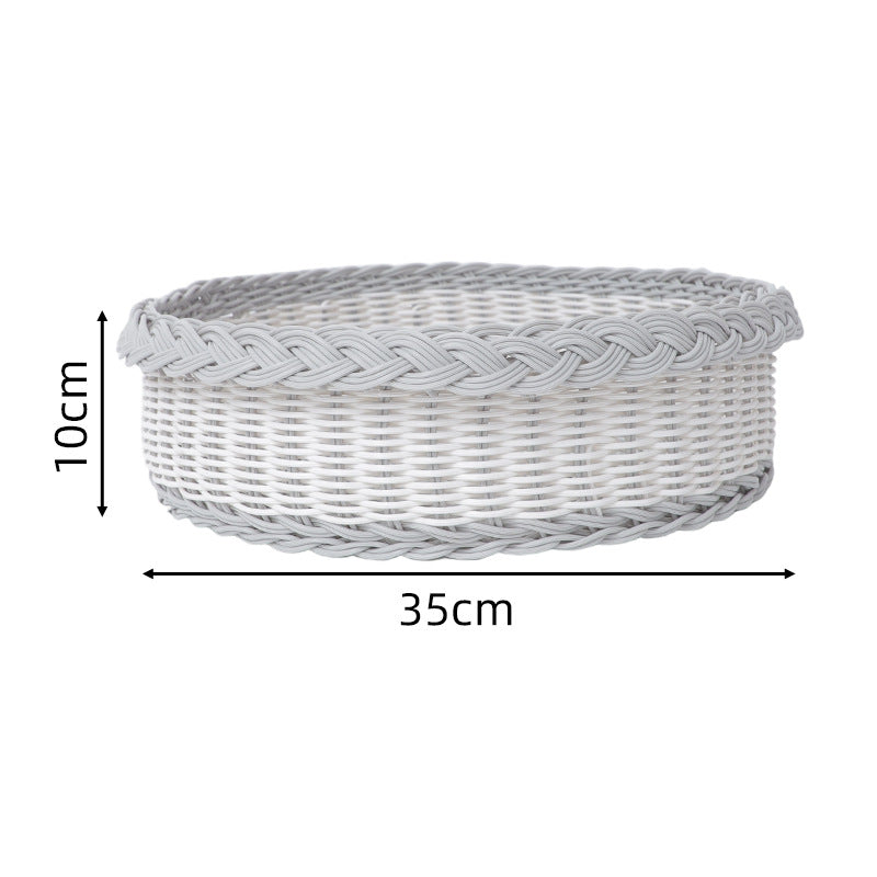 Handwoven Storage Basket with Decorative Edge | Thrascher