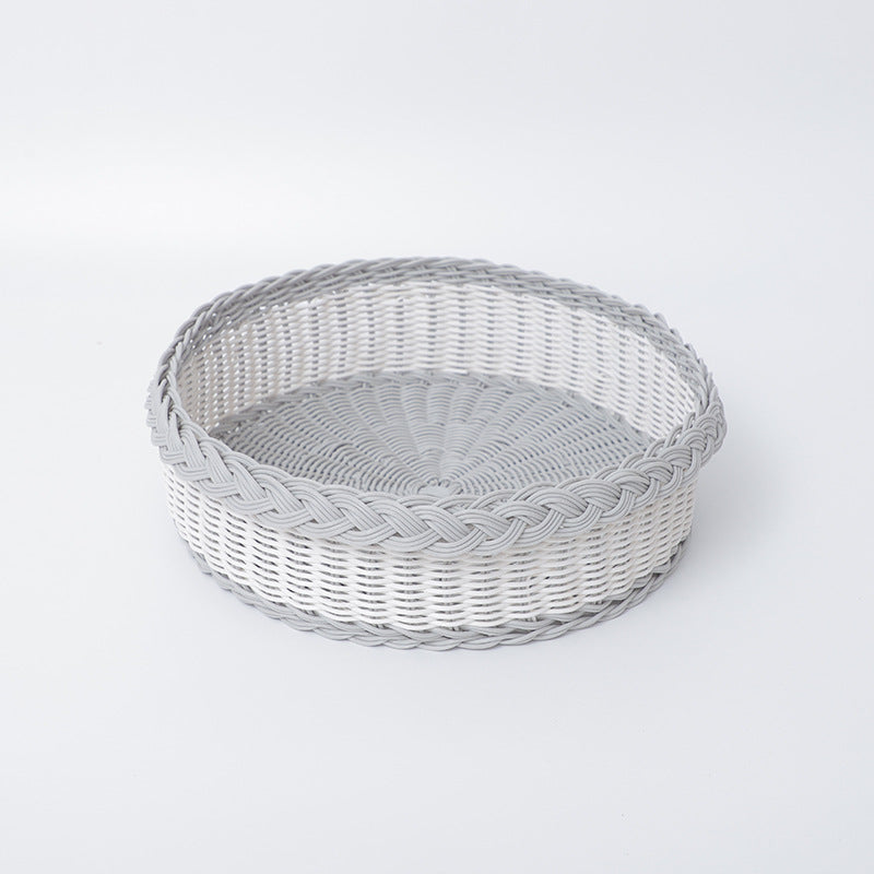 Handwoven Storage Basket with Decorative Edge | Thrascher