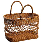 Handwoven Storage Basket with Sturdy Handles Brown | Thrascher