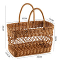 Handwoven Storage Basket with Sturdy Handles Brown | Thrascher