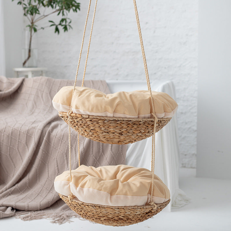 Hanging Chair made of Braided Natural Material with Comfortable Cushions | Thrascher