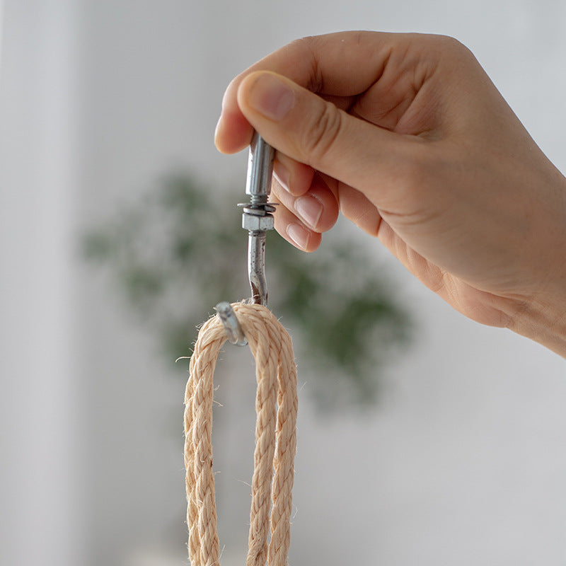 Hanging Chair made of Braided Natural Material with Comfortable Cushions | Thrascher