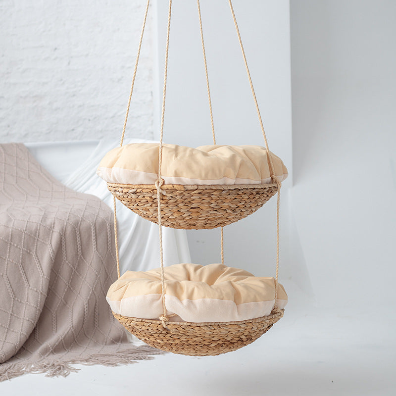 Hanging Chair made of Braided Natural Material with Comfortable Cushions | Thrascher