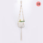 Hanging Macrame Plant Holder Dark Blue Cotton Rope | Thrascher