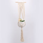 Hanging Macrame Plant Holder Dark Blue Cotton Rope | Thrascher