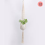 Hanging Macrame Plant Holder Dark Blue Cotton Rope | Thrascher