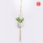 Hanging Macrame Plant Holder Dark Blue Cotton Rope | Thrascher