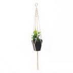 Hanging Macrame Plant Holder Dark Blue Cotton Rope | Thrascher