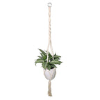 Hanging Macrame Plant Holder Dark Blue Cotton Rope | Thrascher