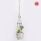 Hanging Macrame Plant Holder Dark Blue Cotton Rope | Thrascher