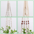 Hanging Macrame Plant Holder Dark Blue Cotton Rope | Thrascher