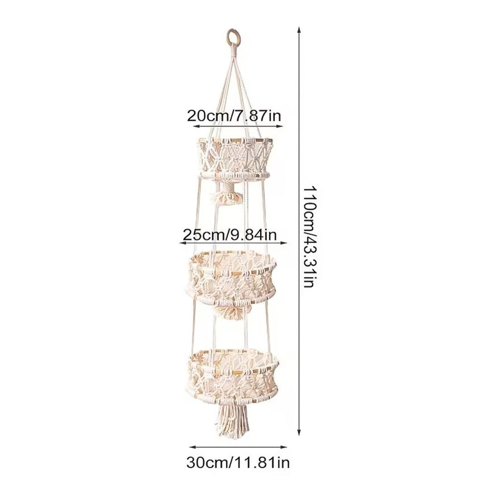 Hanging Macrame Storage Basket | Thrascher