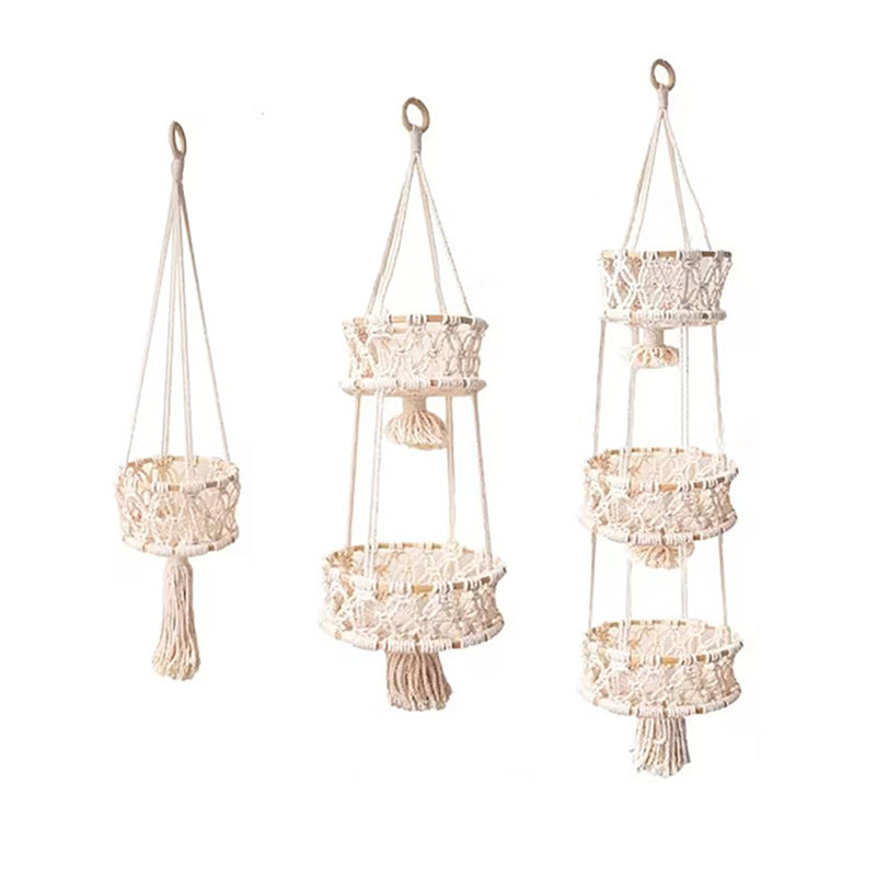 Hanging Macrame Storage Basket | Thrascher