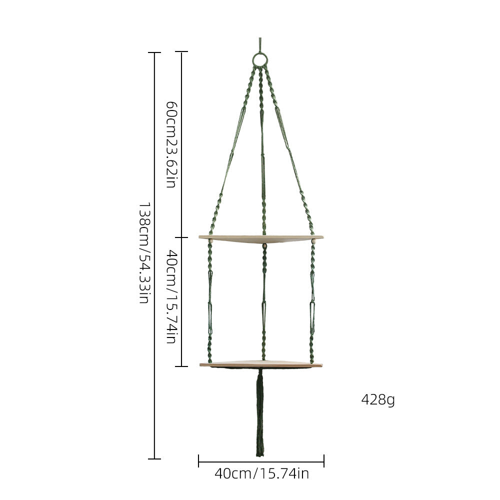Hanging Plant Holder Green Triangle | Thrascher
