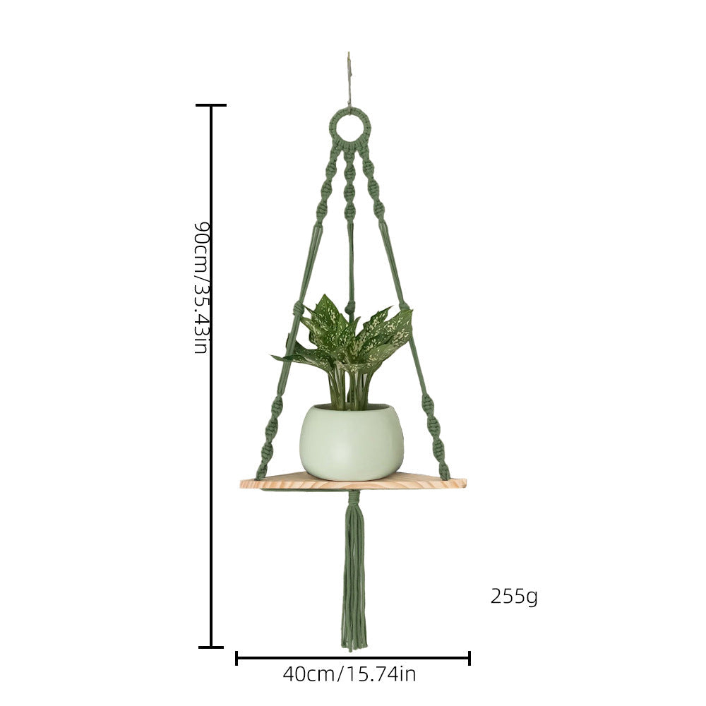 Hanging Plant Holder Green Triangle | Thrascher