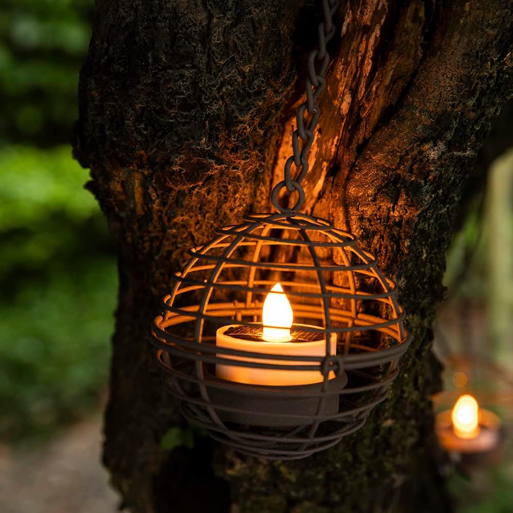 Hanging Spherical Wire Tealight Holder Set | Thrascher