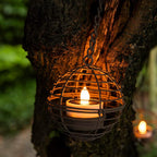 Hanging Spherical Wire Tealight Holder Set | Thrascher