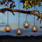 Hanging Spherical Wire Tealight Holder Set | Thrascher