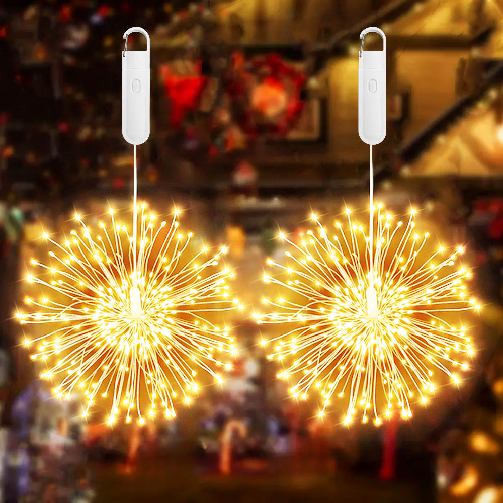Hanging Star Explosion LED Fairy Light Sphere with Remote Control | Thrascher