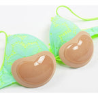 Heart-Shaped Adhesive Bikini and Bra Inserts, Silicone and Fabric, view 2